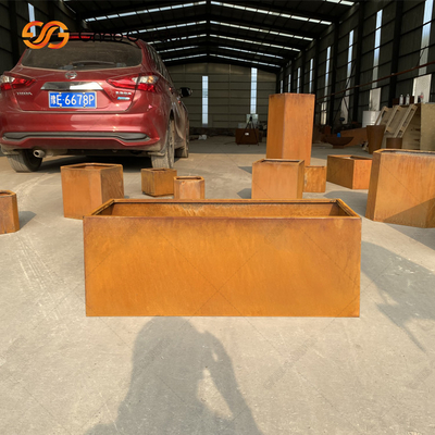 Outdoor Garden Planters Pots تولید کننده گلدان مستطیلی گل