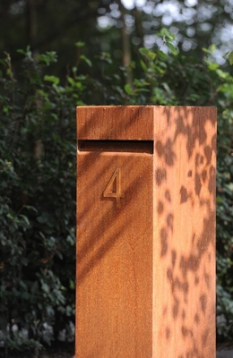 قفل فلزی در فضای باز صندوق پستی Corten Steel جعبه نامه ضد آب