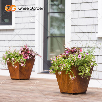 OEM ODM Raised Metal Planter Box Corten Steel