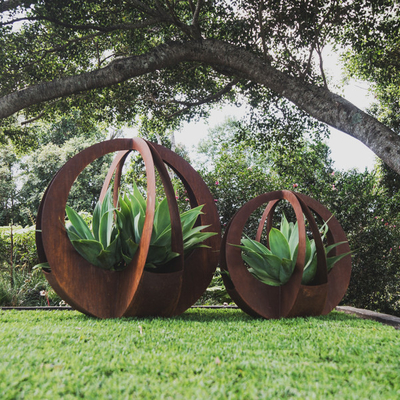 Gnee Garden Large Corten Steel Planters Decorative Outdoor