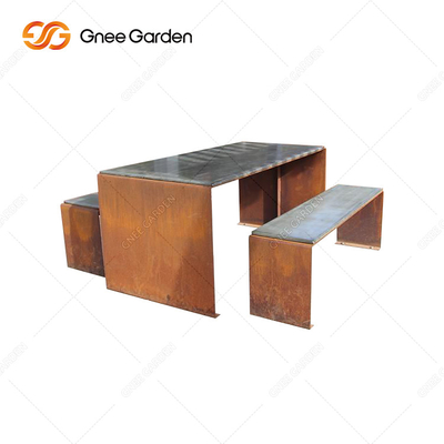OEM ODM Welcome Rusty Red Outdoor Metal Furniture Metal Park