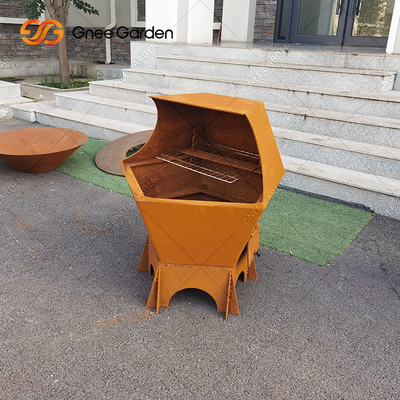 میز کباب پز گازی کورتن استیل کورتن برای باربیکیو باغچه در فضای باز