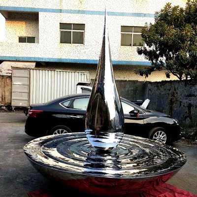 مجسمه بیضی کروی 304 مدرن از فولاد ضد زنگ خلاقانه در فضای باز