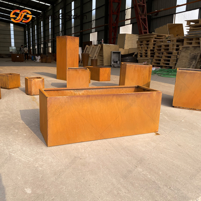 Outdoor Garden Planters Pots تولید کننده گلدان مستطیلی گل