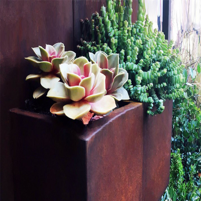گاردن Corten Steel Box Large Planter Box فولادی زنگ زده برای خانه مزرعه