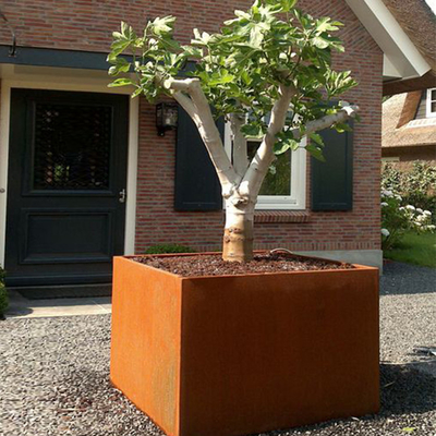 گاردن Corten Steel Box Large Planter Box فولادی زنگ زده برای خانه مزرعه