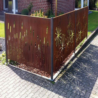 محصولات باغ فلزی با استحکام بالا صفحه نمایش حریم خصوصی Corten Steel Exquisite