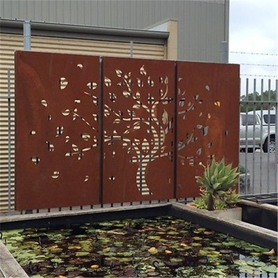 پانل های صفحه نمایش فولادی کورتن برش لیزری محصولات استاندارد ASTM Metal Garden