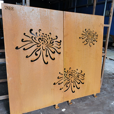 دکور سفارشی محصولات باغ فلزی Corten Steel Screen Panels Proof Weather