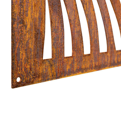 برش لیزری جداکننده صفحه نمایش فلزی فضای باز Weathering Steel برای دکوراسیون
