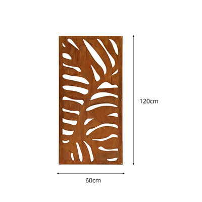 Weathering Steel Metal Garden Privacy Screen Room پارتیشن با ضخامت 3mm