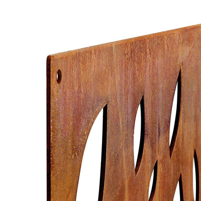 محصولات باغ فلزی تزئینی هنری پانل های حریم خصوصی Corten Steel Proof Weather
