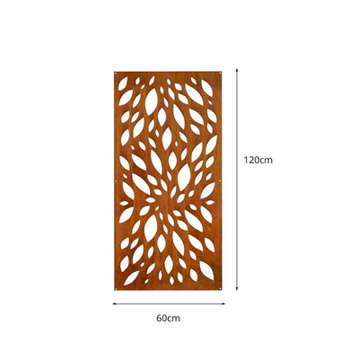 محصولات باغ فلزی تزئینی هنری پانل های حریم خصوصی Corten Steel Proof Weather
