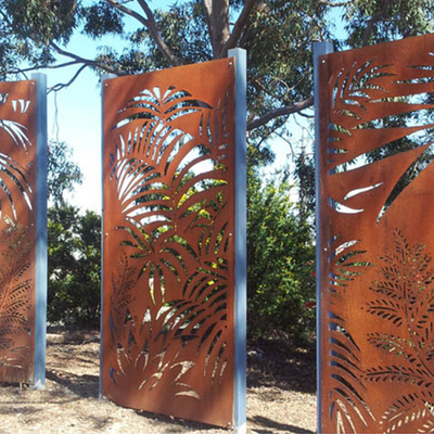 OEM Metal Garden Products Corten Steel Privacy Screen Decoration حیاط خلوت