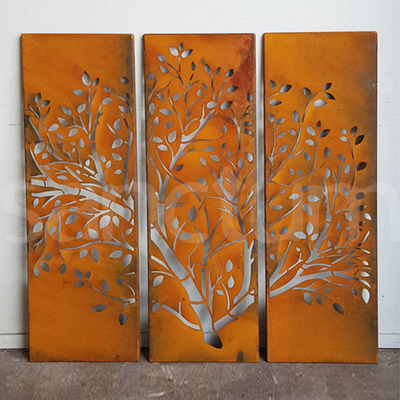 OEM Metal Garden Products Corten Steel Privacy Screen Decoration حیاط خلوت