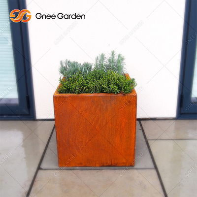 SGS TUV Indoor Outdoor Metal Planter جعبه های پنجره فولادی کورتن ضد پیری