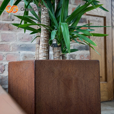 SGS TUV Indoor Outdoor Metal Planter جعبه های پنجره فولادی کورتن ضد پیری