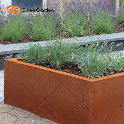 SGS TUV Indoor Outdoor Metal Planter جعبه های پنجره فولادی کورتن ضد پیری