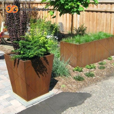 OEM ODM Raised Metal Planter Box Corten Steel