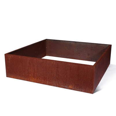 تخت گاردن TUV Corten Steel Raised 65l*65w*30h Cm سفارشی رنگ شده