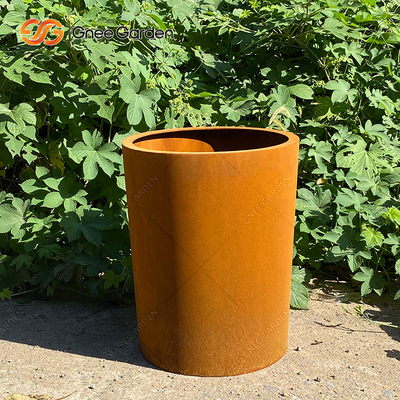 گلدان های فلزی بزرگ طراحی لوکس برای دکور خانه طبیعی اکسید شده