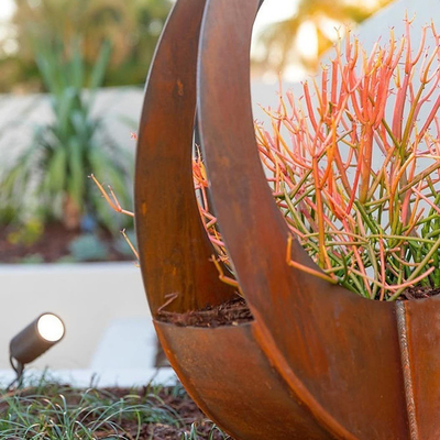 Gnee Garden Large Corten Steel Planters Decorative Outdoor