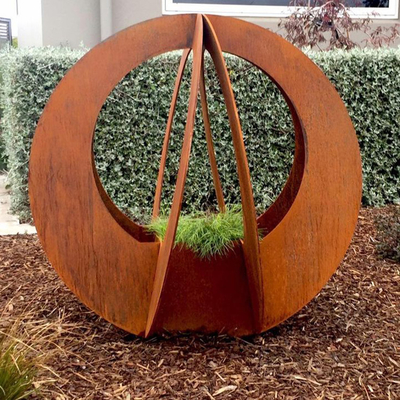 Gnee Garden Large Corten Steel Planters Decorative Outdoor
