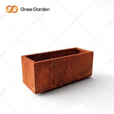 گلدان های فلزی سفارشی کارخانه فولادی طراحی مدرن Long Box Corten Steel Planter