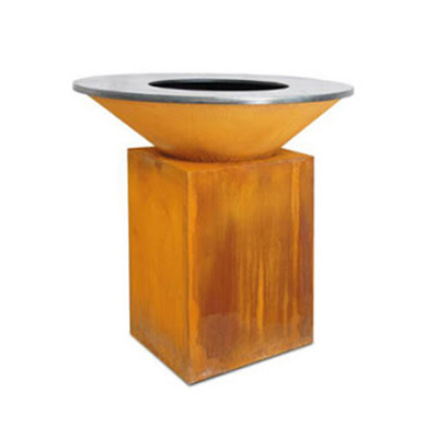 میز Tepanyaki پخت و پز در فضای باز Bbq Grill Weathering Steel For Garden