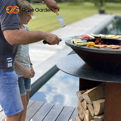 کباب پز کورتن استیل چوب سوز برای مهمانی باربیکیو در فضای باز