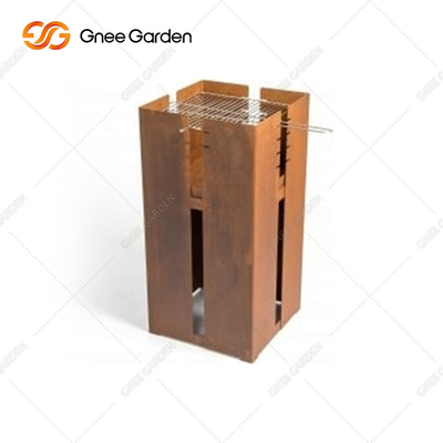 کباب پز فلزی چوب سوزاندن آتش باز برای پخت و پز در فضای باز باغ
