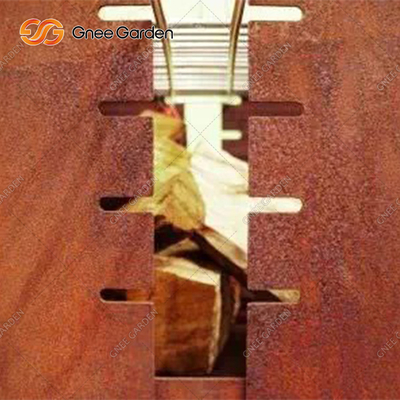 کباب پز کورتن فولادی کورتن مربعی 1200 میلی متری زغال سوز تزئینی