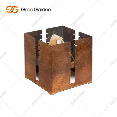 کباب پز فلزی چوب سوزاندن آتش باز برای پخت و پز در فضای باز باغ