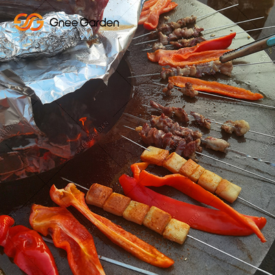 آتش گودال فولادی کورتن باربیکیو فضای باز با انبار هیزم حیاط خلوت رنگ زنگ زده