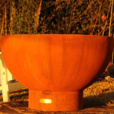 گودال آتش سوزی گرد کورتن فولادی چوب سوز برای کمپینگ در فضای باز