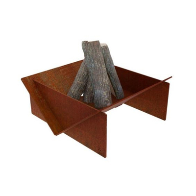 کورتن فولادی Firepit GN-FP-333 جداشدنی گرمایش فضای باز طبیعی زنگ زده