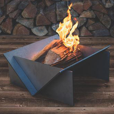 کورتن فولادی Firepit GN-FP-333 جداشدنی گرمایش فضای باز طبیعی زنگ زده