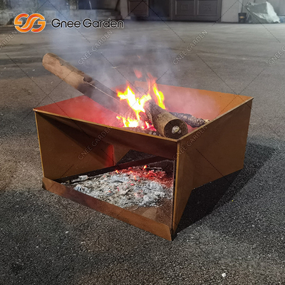 گاردن چوب سوز کورتن فولادی برای کمپینگ در حیاط خلوت