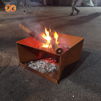 گاردن چوب سوز کورتن فولادی برای کمپینگ در حیاط خلوت