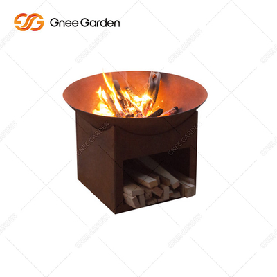 گودال آتش سوزی چوب در فضای باز پیش زنگ زده مقاوم در برابر رطوبت